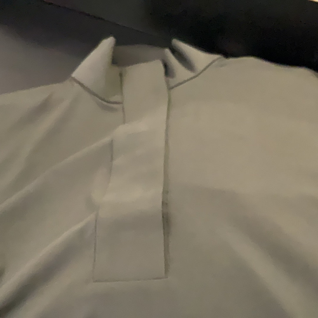 Deep white black placket shirt