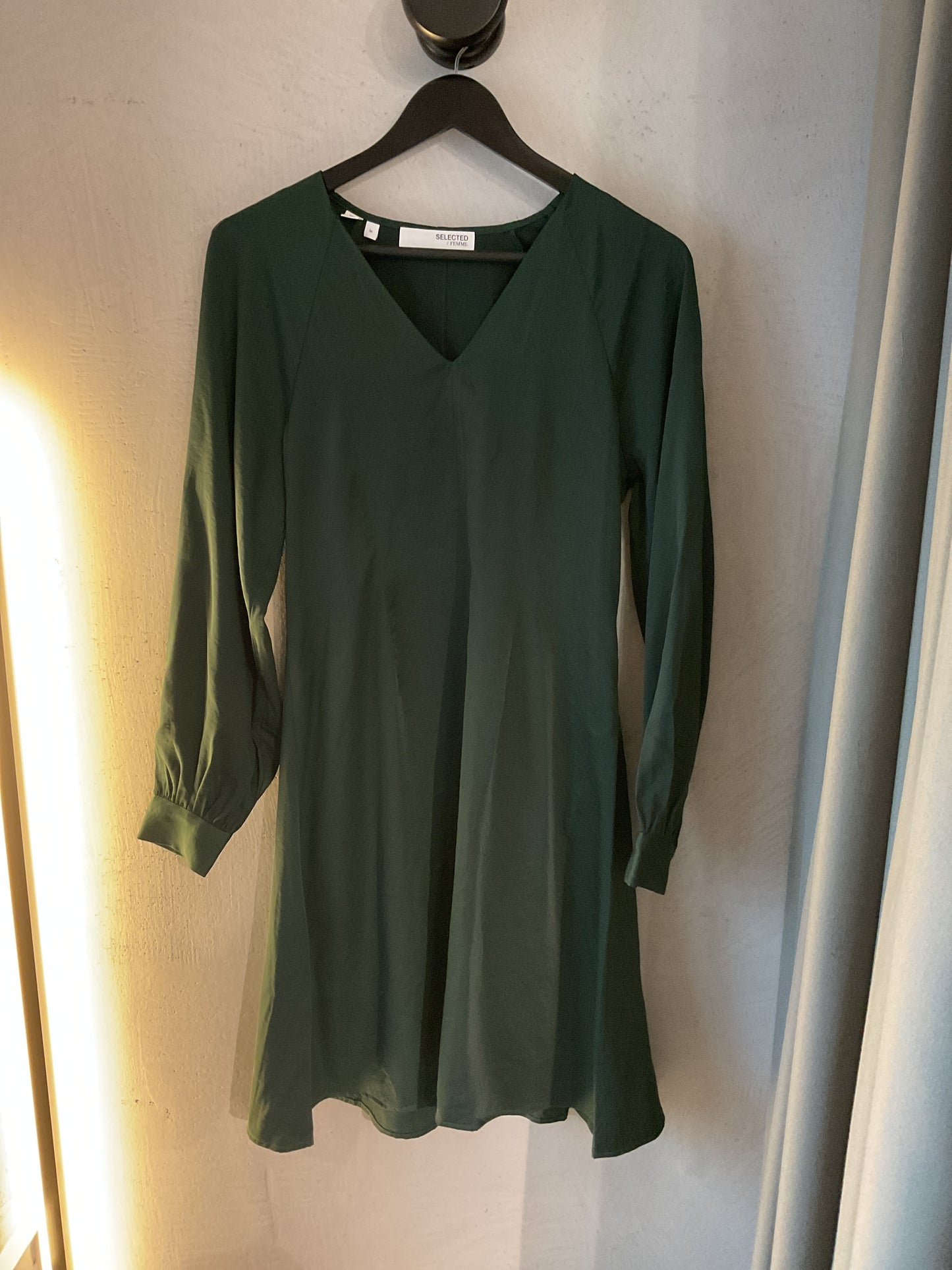 Selected Jean Kleid dunkelgrün
