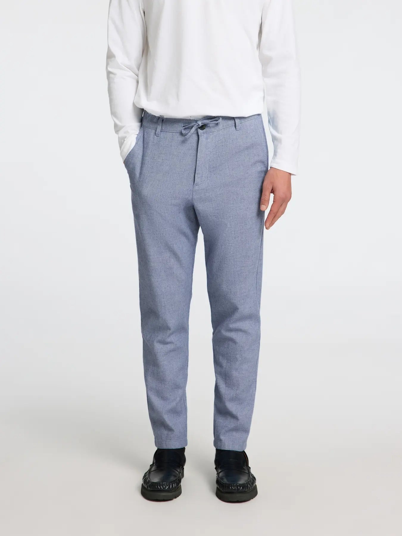 Selected Slimtape Brody Leinenhose Cashmere Blue