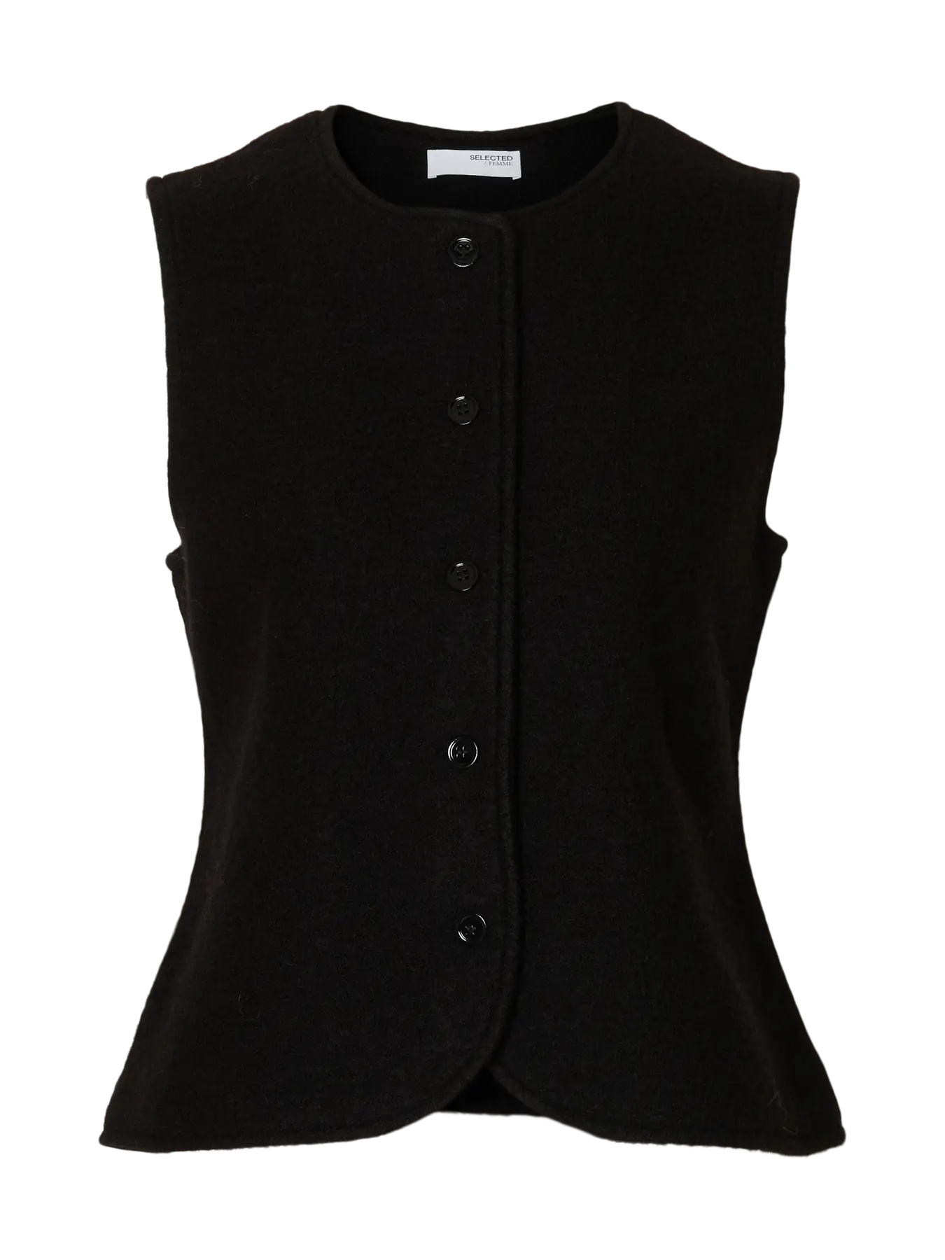 Selected Darla Woll Weste Black