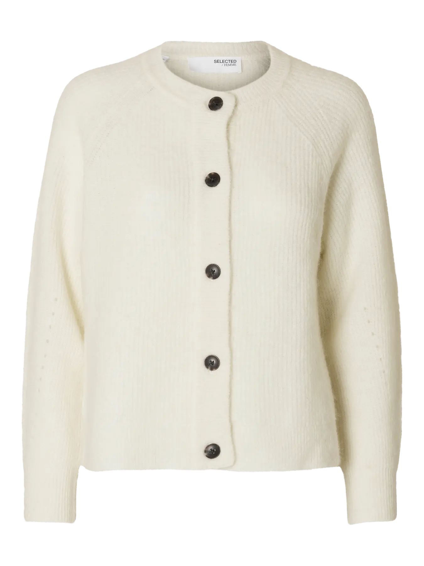 Selected Lulu Knit Cardigan Snow White