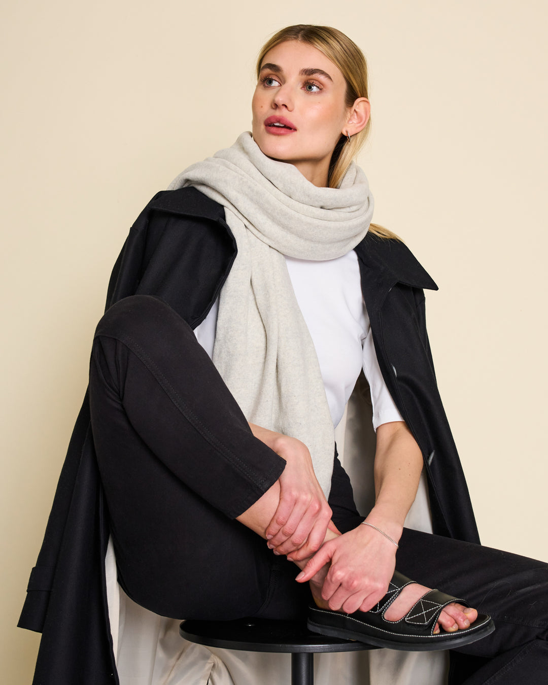 JAN NJUNE Scarf Ross Light Grey