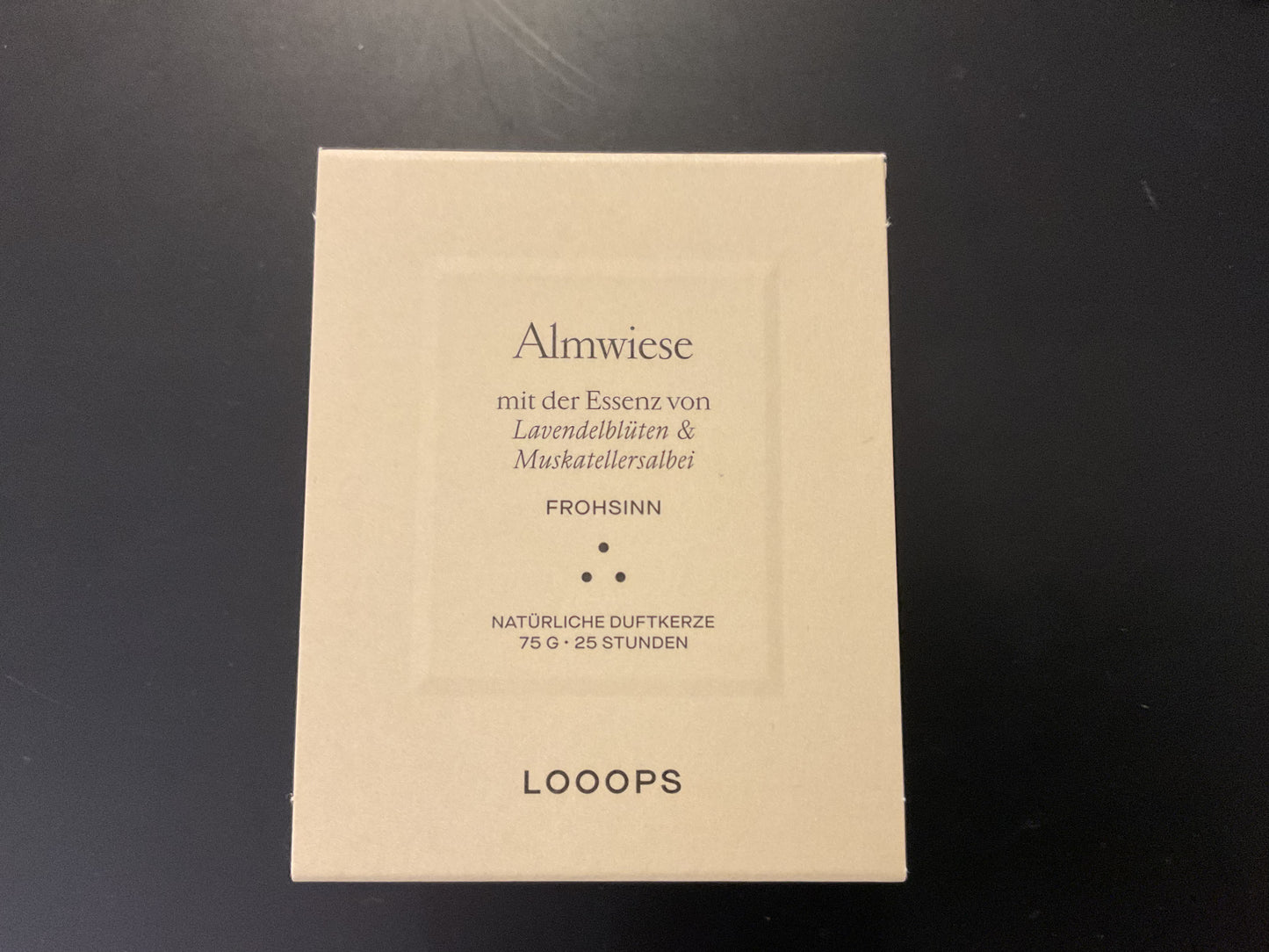 LOOOPS Duftkerze 75g Almwiese
