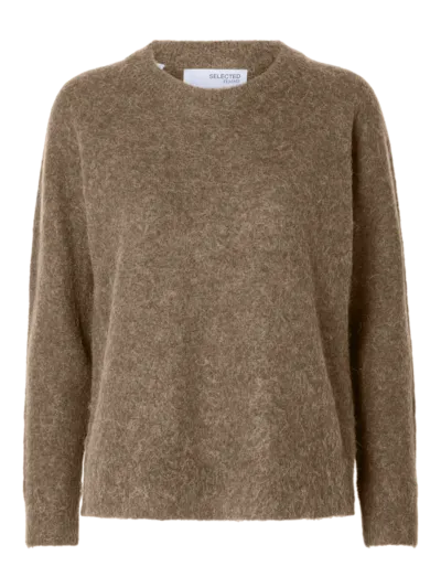 Selected Lulu Pullover sepia tint/melange