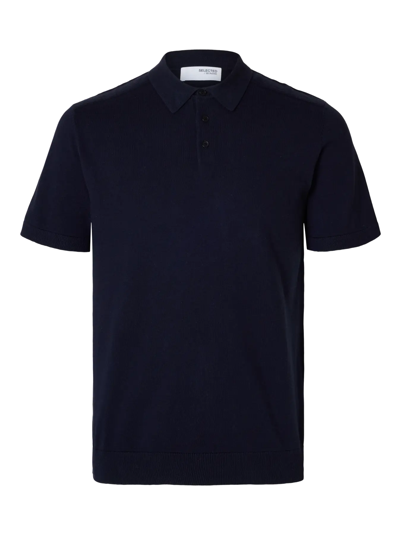 Selected Berg Knit Polo Black