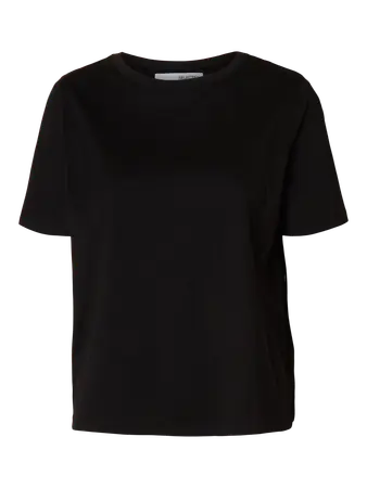 Selected Assia T-Shirt Black