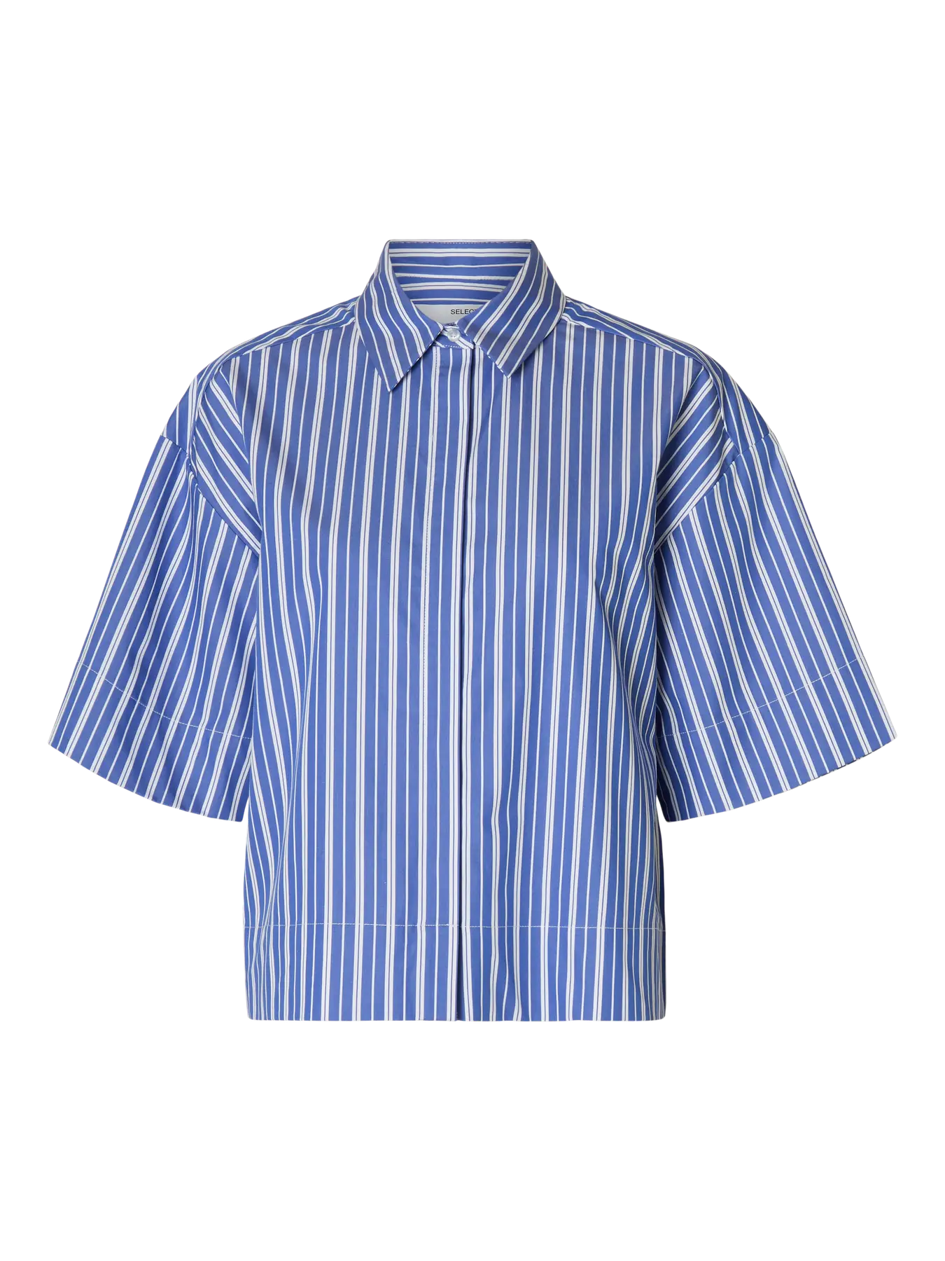 Selected Fia Cropped striped Shirt