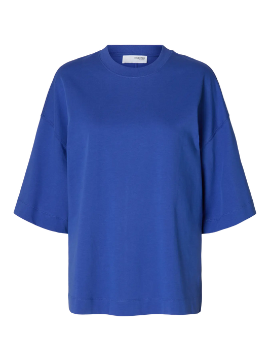 Selected Oversized Tee Dazzling Blue
