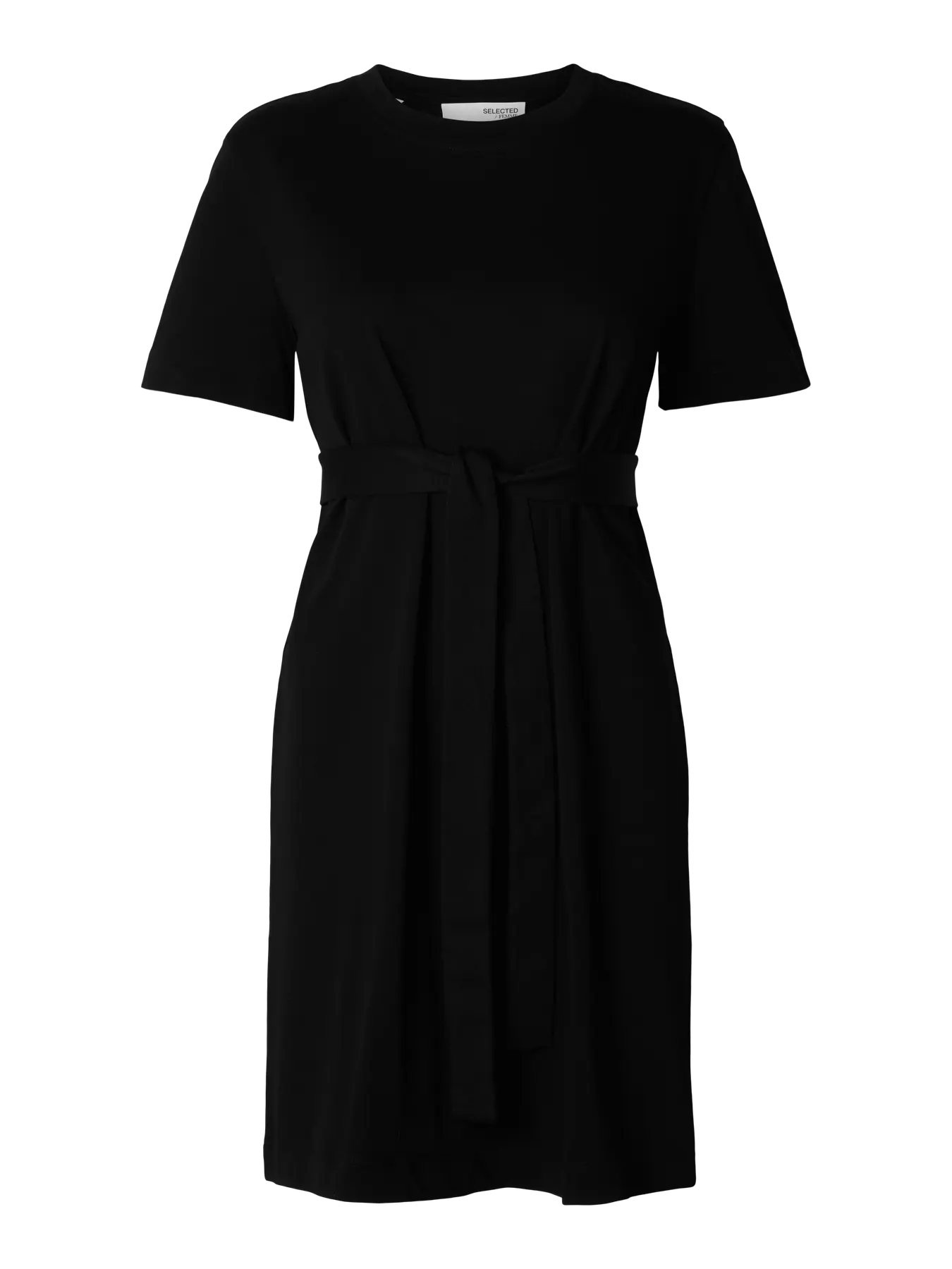 Selected Essential Short Tee Dress Black