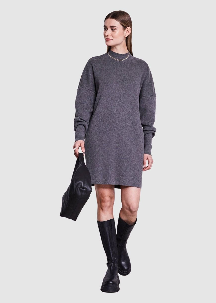 JAN NJUNE Knit Dress Nuna Dark Grey