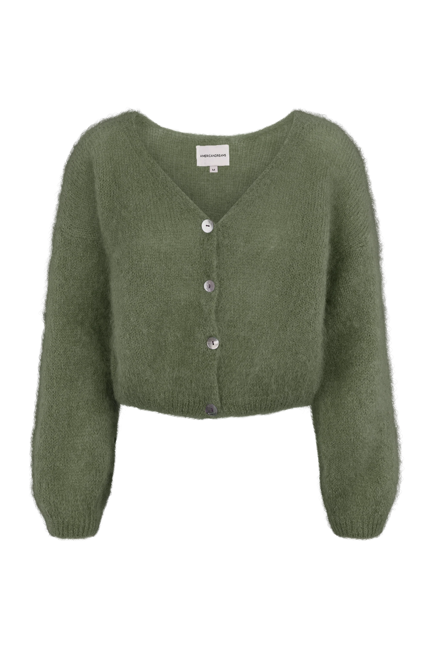 American Dreams Cardigan Cornelia Cropped Seawood Green