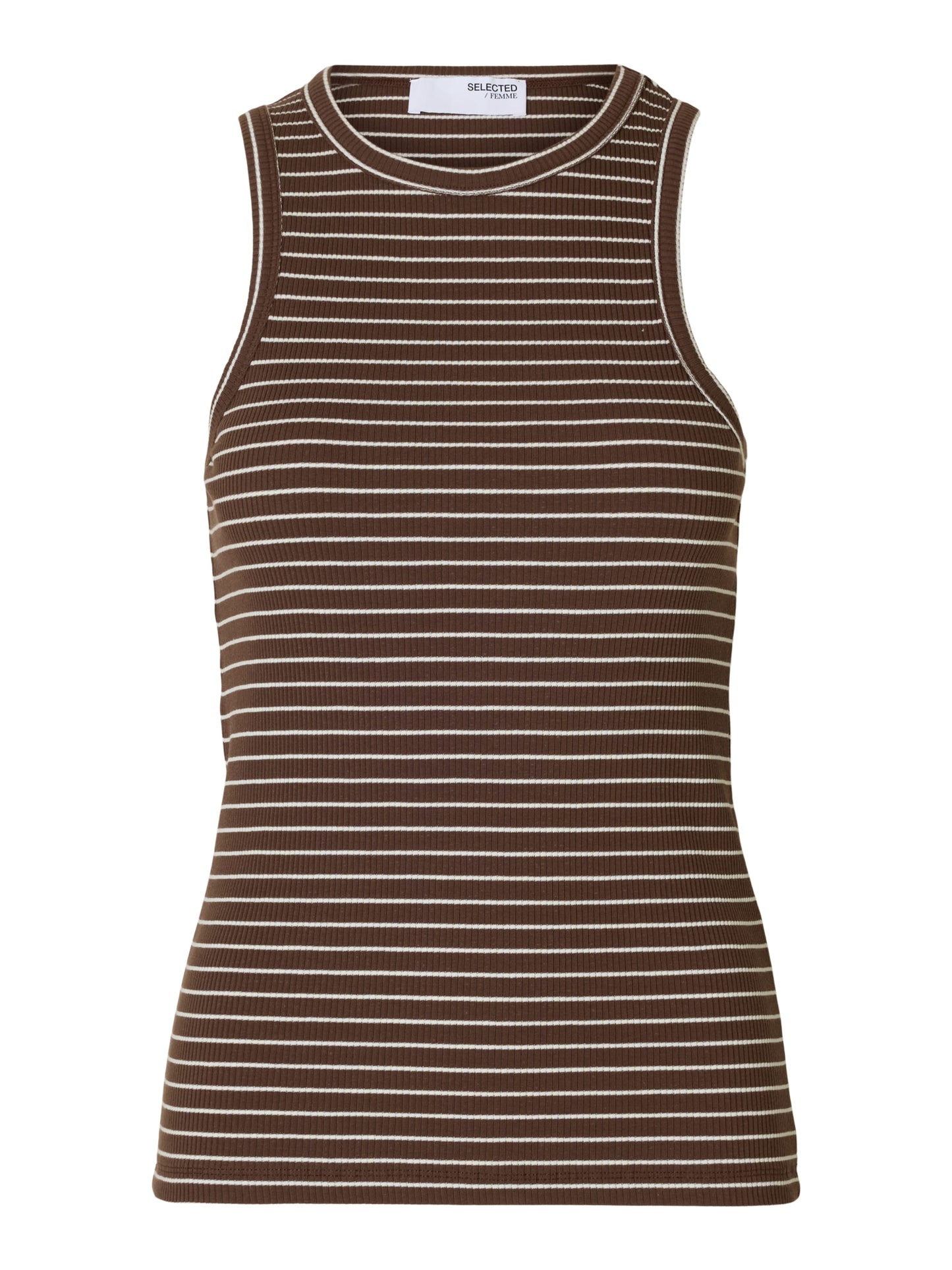 Selected Anna Tank top Chestnut/Snow