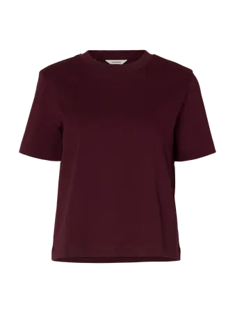 Selected Essential Boxy Tee Fig