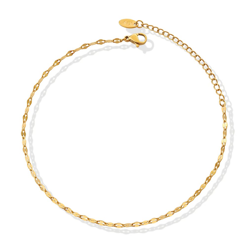 Blumenkind Fusskettchen Gold BGF06GO