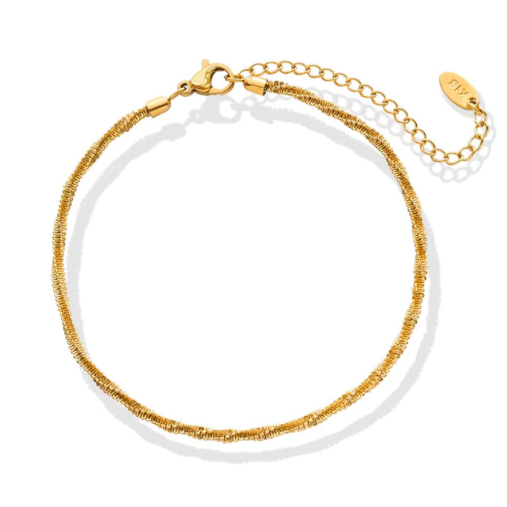Blumenkind Fusskettchen Gold BGF05GO