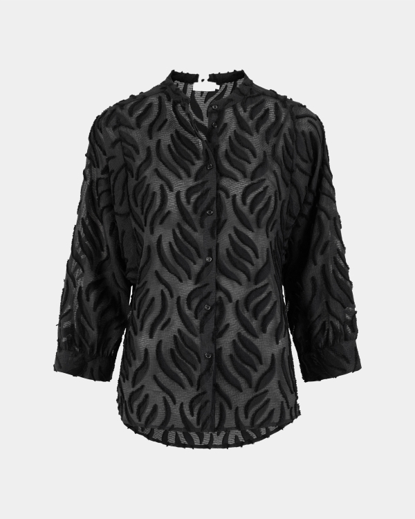 Knit-ted Jacque Blouse Black