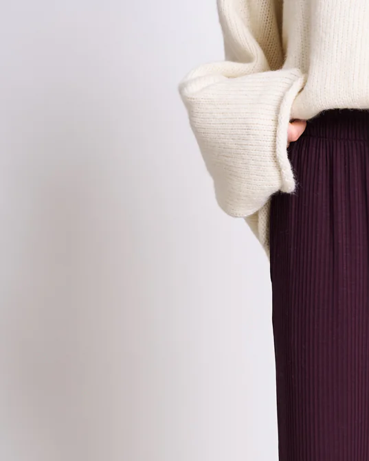 Jan NJune Rib Pants Smilla Cherry Lacquer