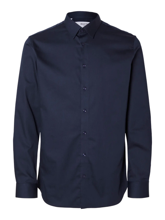 Selected Hemd Slim Performance Sky Captain