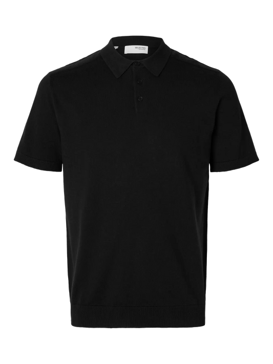 Selected Berg Knit Polo Navy