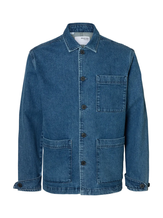 Selected Jeremy Overshirt Medium Blue denim