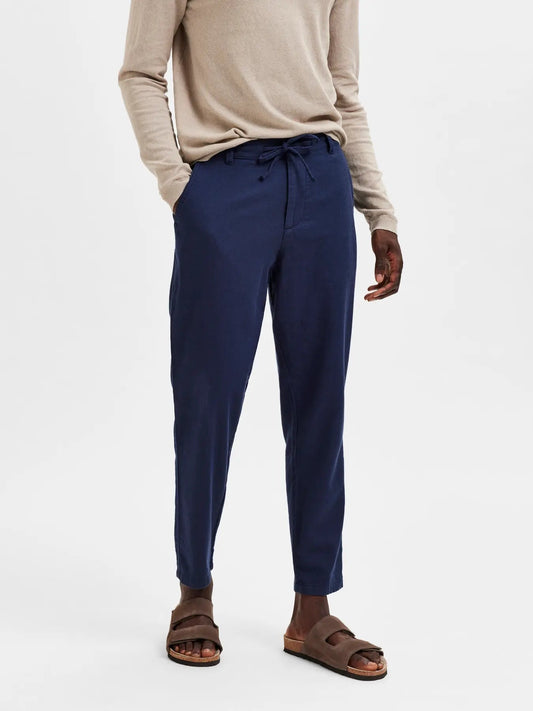 Selected Slimtape Brody Leinenhose Dark Saphire