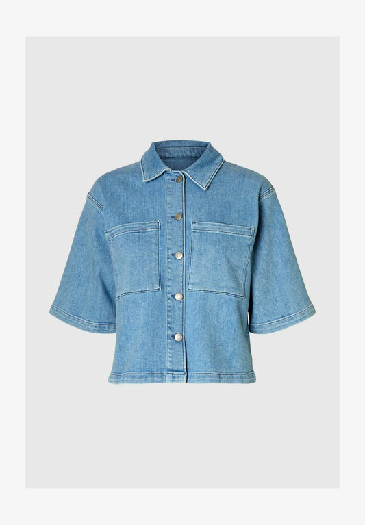 Selected Anya Denim Shirt Light Blue