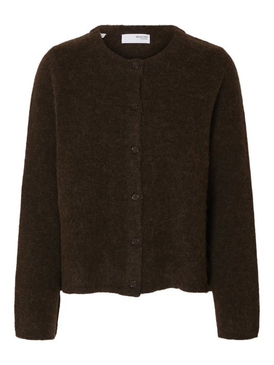 Selected Lulu Strick-Cardigan braun