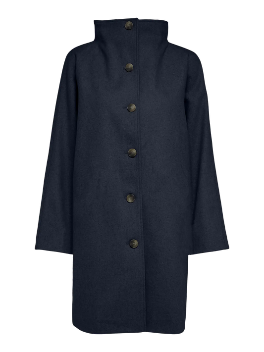 Selected Vinni Wollmantel Dark Sapphire
