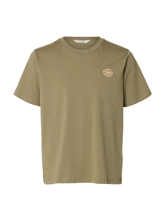 Selected Regular o-Neck Shirt Fish