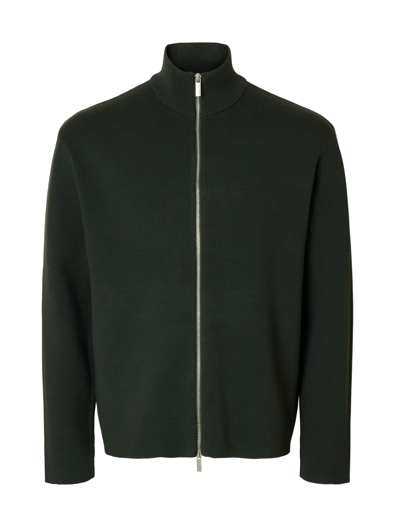 Selected Teller Wollcardigan grün