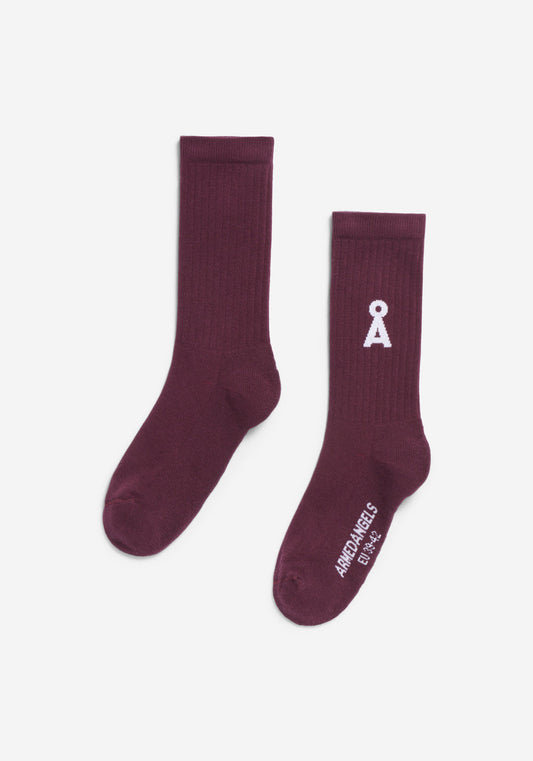 Armedangels Saamus bold Socken Dark Cranberry