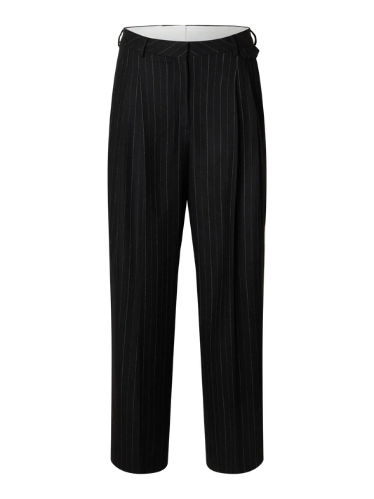Selected Malia Manteco Pant Black Stripe