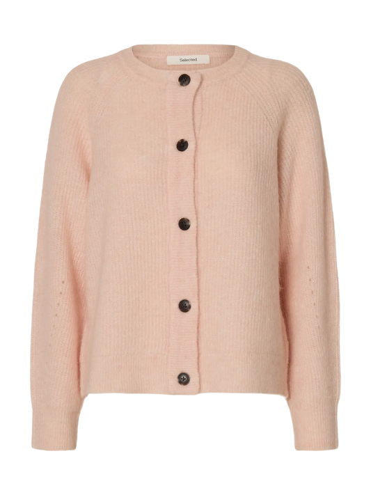 Selected Lulu Knit Cardigan Pale Dogwood