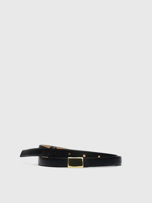 Selected Babeth Leather Belt Black