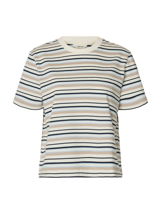 Selected Essential Boxy Shirt Striped