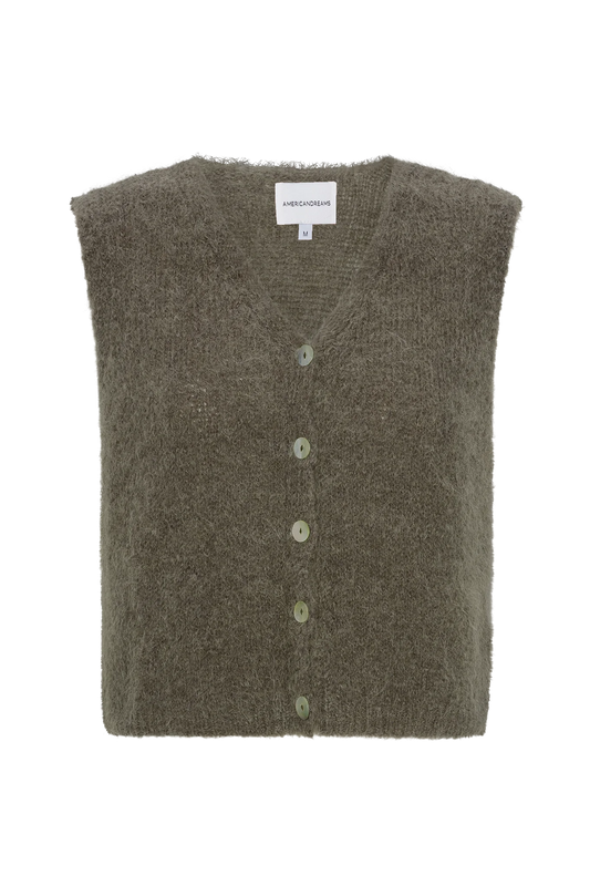 AMERICAN DREAMS Telma Vest Dark Taupe