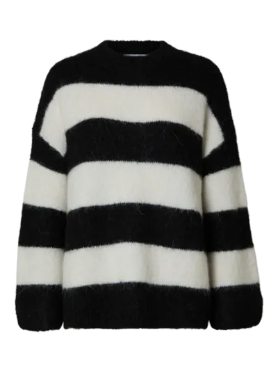 Selected Gabella Pullover black/white