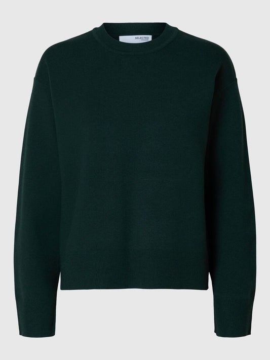 Selected Kamma Pullover dunkelgrün