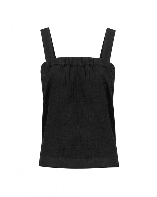 Knit-ted Bodil Top Schwarz