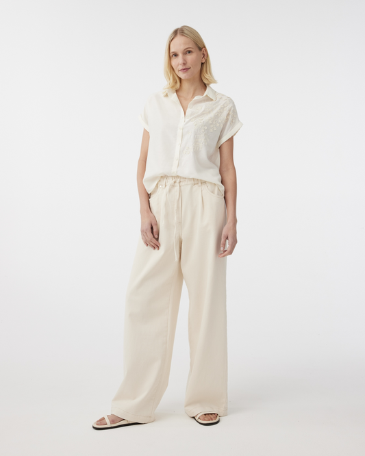 Knit-ted Billy Bluse Off White
