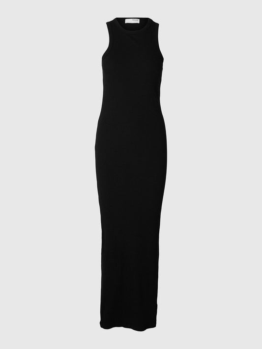 Selected Anna Ankle Tank Dress Black
