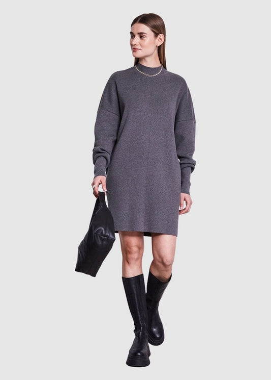 JAN NJUNE Knit Dress Nuna Dark Grey