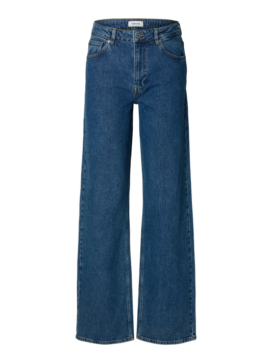 Selected Wide Bea-Kori Jeans Medium Blue