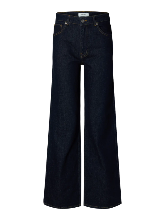 Selected Wide Bea-Kori Jeans Dark Blue Denim