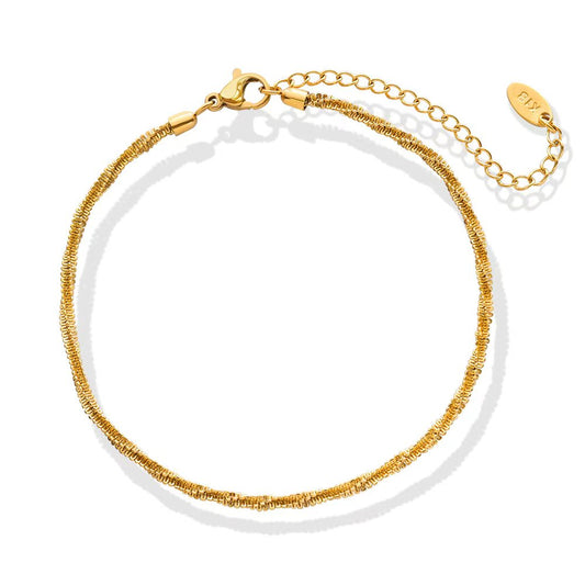 Blumenkind Fusskettchen Gold BGF05GO