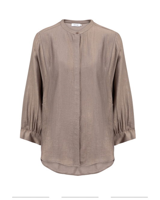 Knit-ted Chris Bluse Mocca