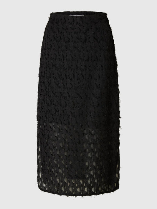 Selected Marion Midi Skirt Black