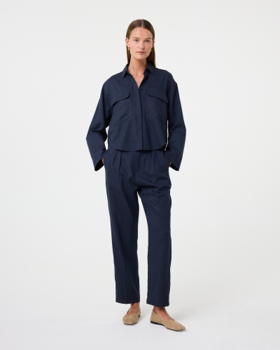 Knit-ted Cara Blouse Night Blue