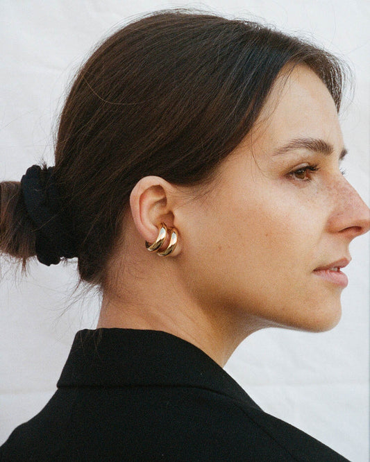 Marie C. VARIOUS BOLD EARCUFF . (18 CT Gold Vermeil)